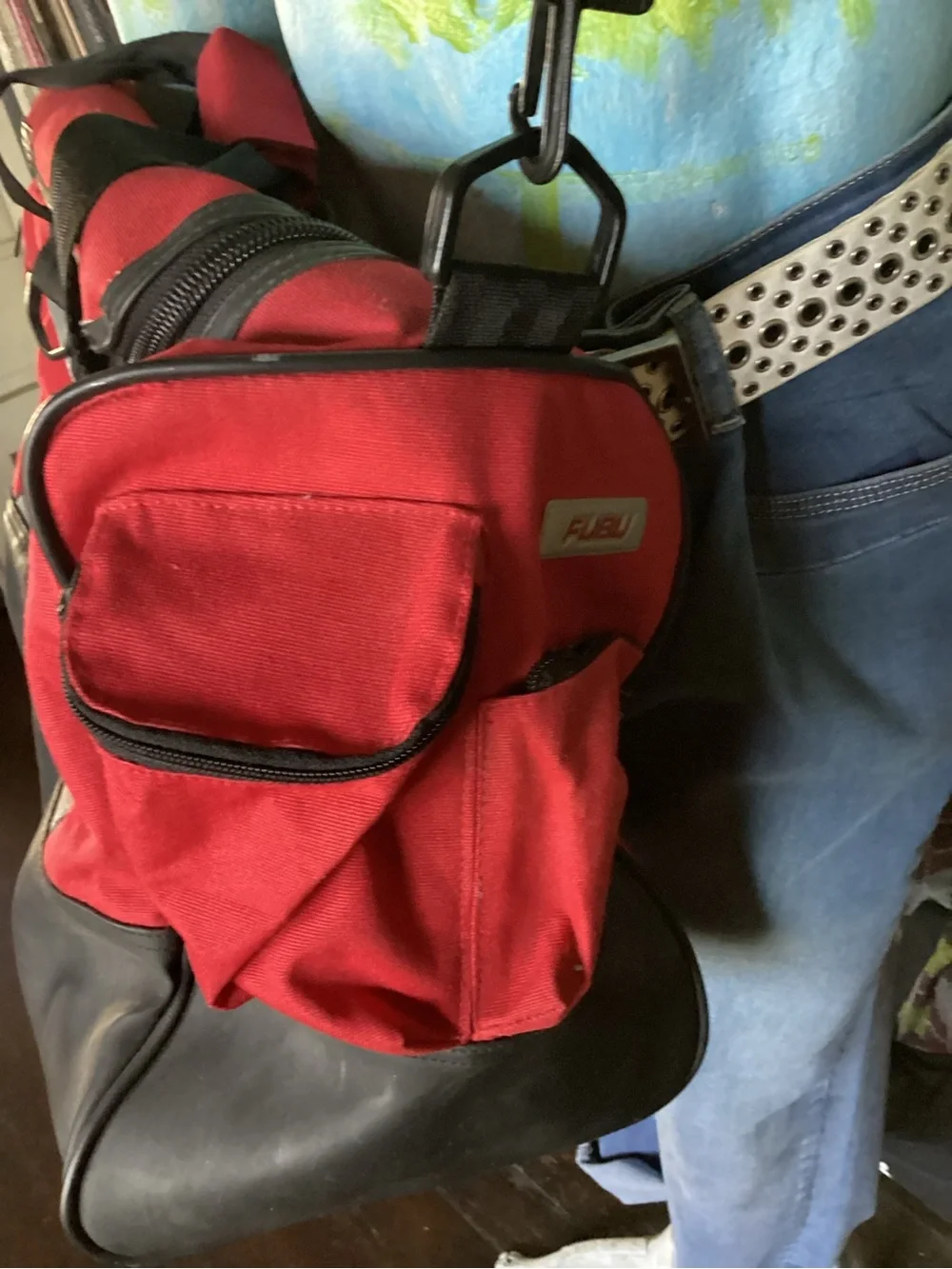 FUBU  L collection Red and Black Duffel